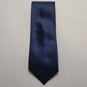 Men's Steven Harris handmade Solid Blue Tie 100% Polyester
